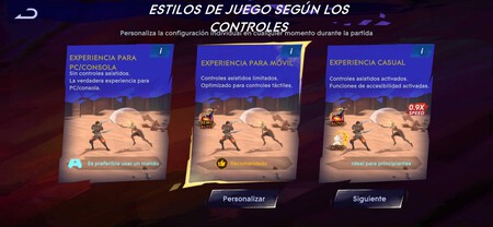 Opciones Personalizacion Juego Movil Prince Persia Lost Crown