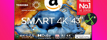Buena, bonita y más barata que nunca en Amazon: Smart TV Toshiba 4K de 43 pulgadas con IA y Fire TV, por 5,490 pesos y hasta 12 MSI 