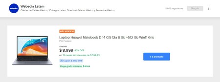 Laptop Huawei Cupon Descuento Hot Sale 2025 Mercado Libre