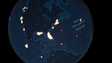 Deep Sea Dive Concentration Heat Map North Atlantic