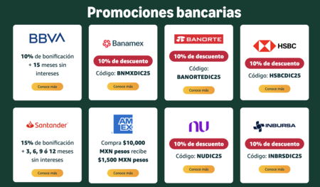Ferta Descuento Amazon Mexico Promociones Bancarias Navidad