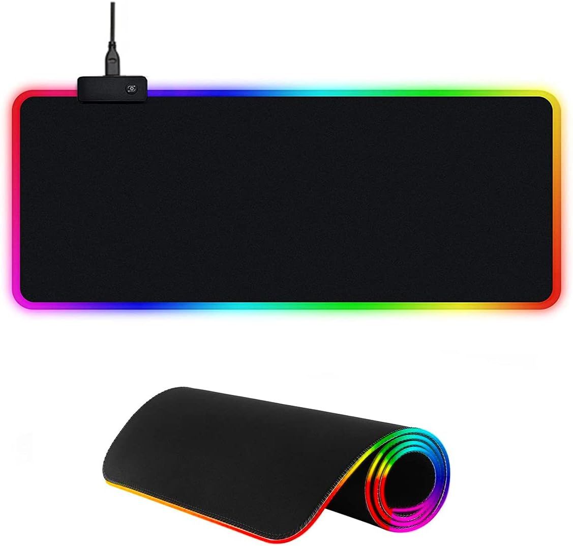Mousepad para ratón y teclado con luces RGB