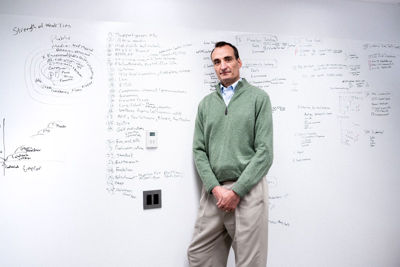 Ray Dorsey en su oficina de Nueva York.