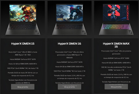 HyperX OMEN new laptops