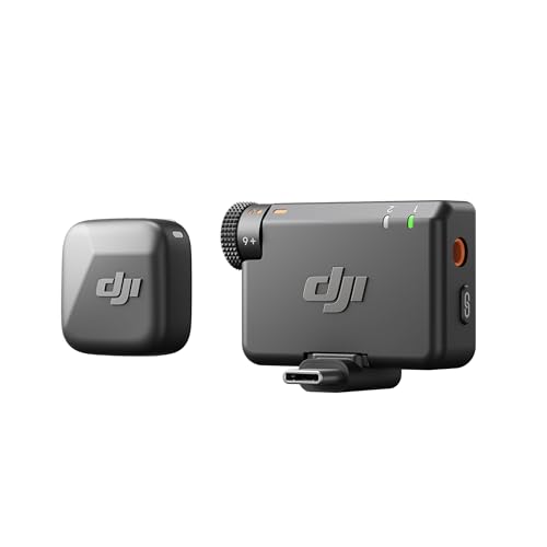 DJI Mic Mini (1 TX + 1 RX), micrófono inalámbrico, superligero, Audio de Alta Calidad, cancelación de Ruido