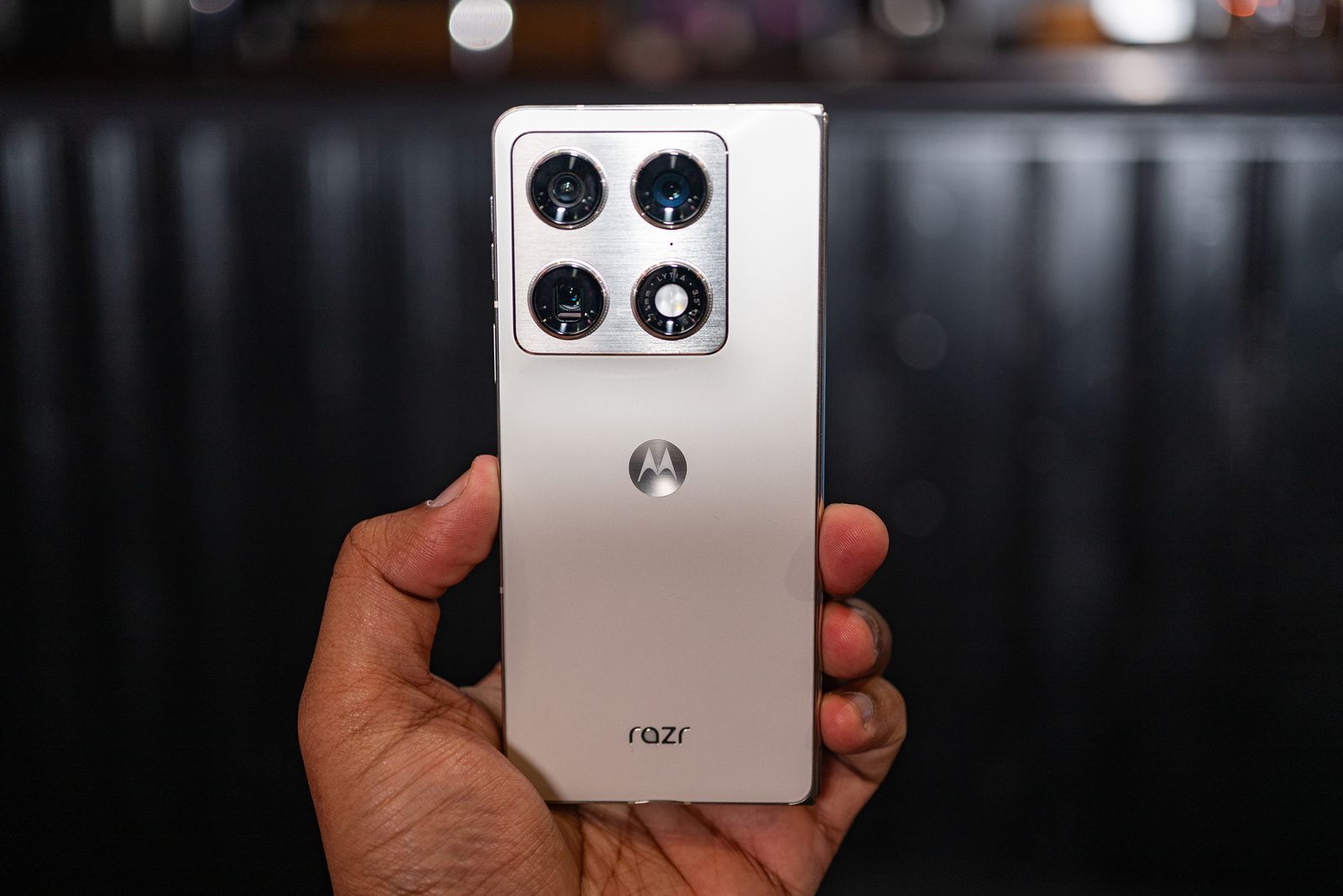 Conjunto de cmaras del Razr Fold.