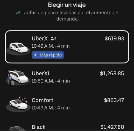 Precios de Uber