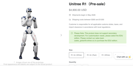 Unitree R1 (Pre-sale)