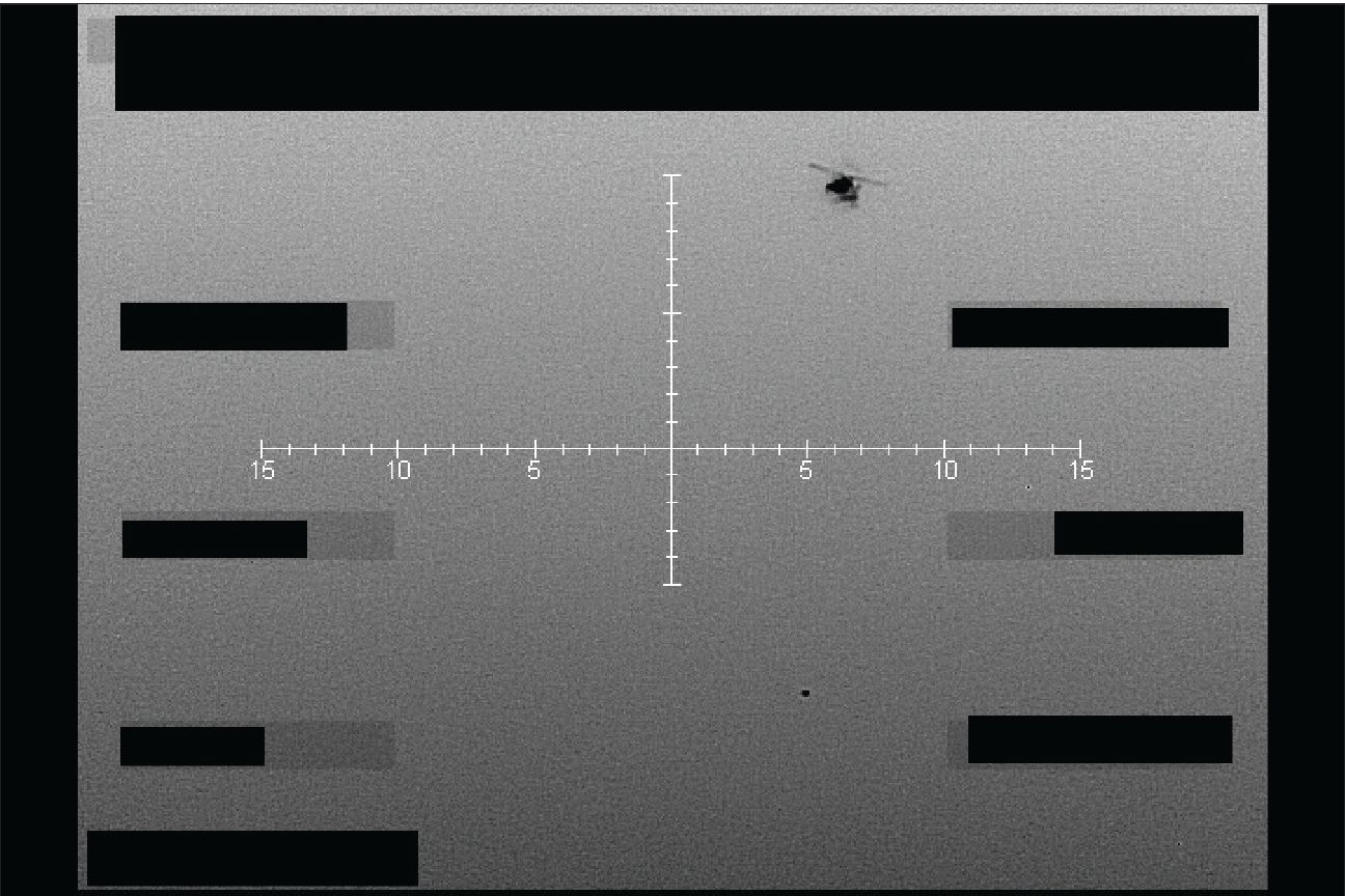 Fotografía del FBI B7 imagen fija infrarroja  de un objeto no identificado captada desde un helicóptero sobre el oeste...