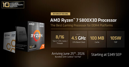 Ryzen 7 5800x3d Edicion Decimo Aniversario Mx