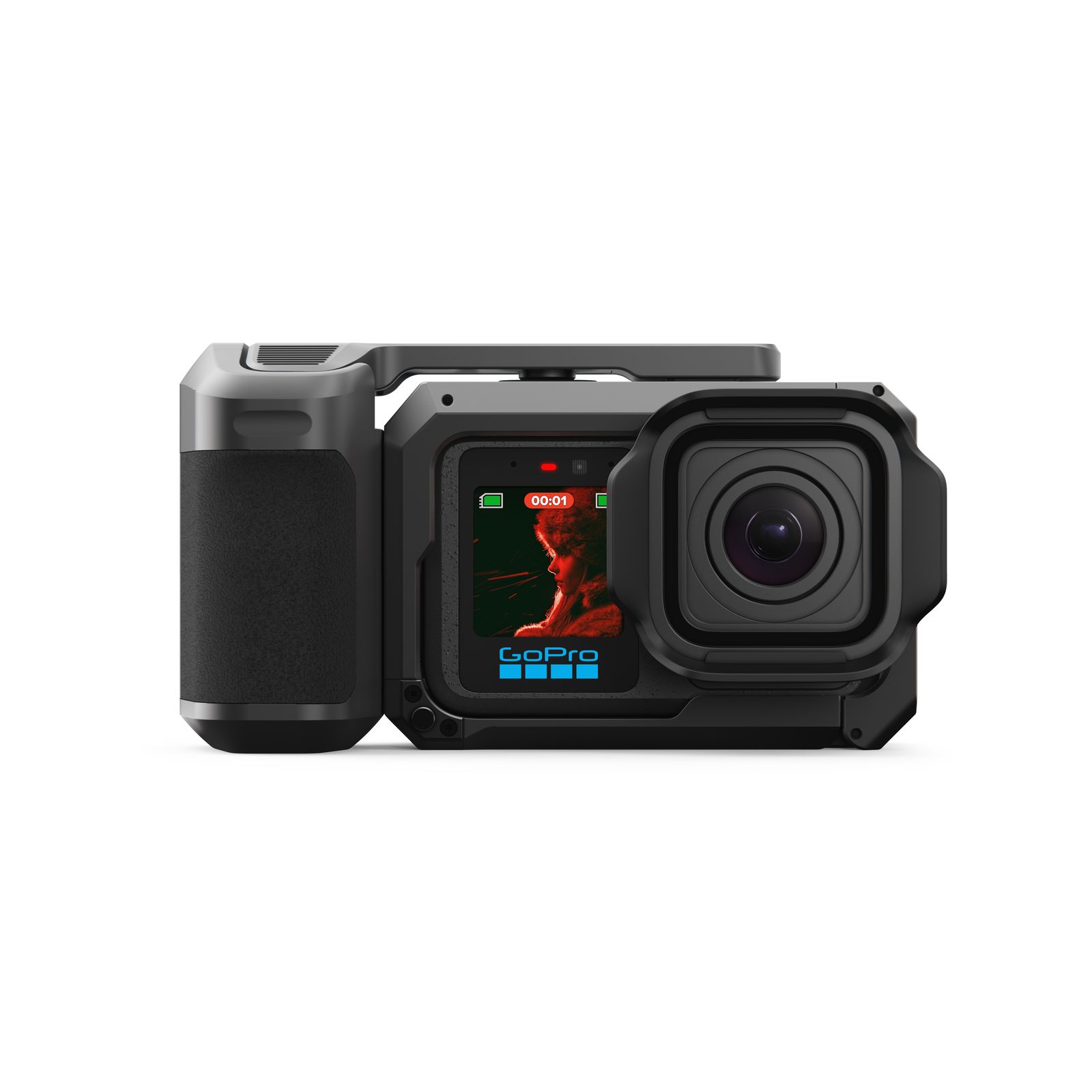 La Mission 1 Pro con su Grip especial para transformarla en un objeto para bloggear.