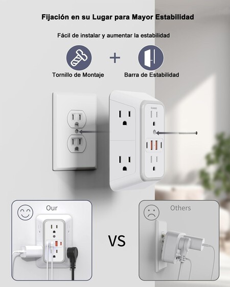 Extensor De Enchufe De Pared Protector