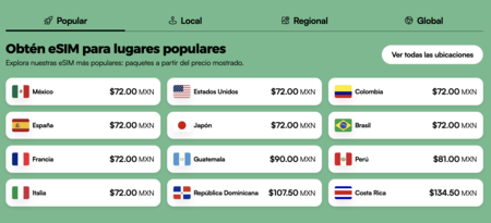 Planes Internet Extranjero Airalo