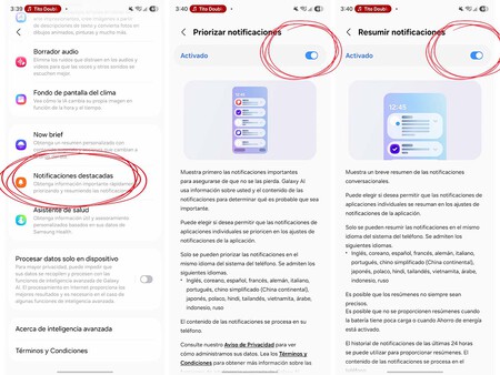 Samsung Priorizar Notificaciones Proces