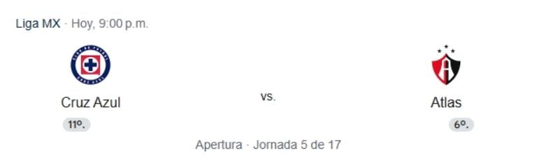 cruz azul vs atlas a que hora donde ver en vivo partidos de hoy liga mx torneo apertura 2026