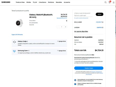 Oferta Galaxy Watch 9 Mexico Septiembre