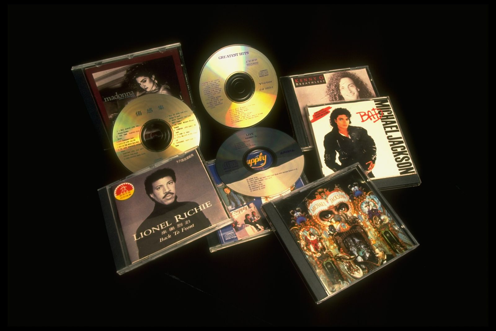 Discos de Lionel Richie Madonna Michael Jackson etc.
